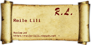 Reile Lili névjegykártya